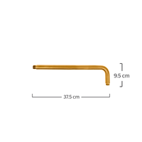 Brazo de regadera a pared INOX® Oro