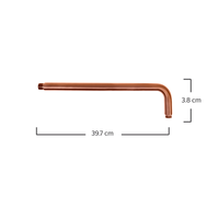 Brazo de regadera a pared INOX® Oro