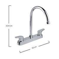 Mezcladora de 8" para cocina con manerales de palanca