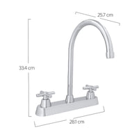 Mezcladora de 8" para cocina con manerales de cruceta