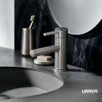 Monomando corto para lavabo INOX® Oro