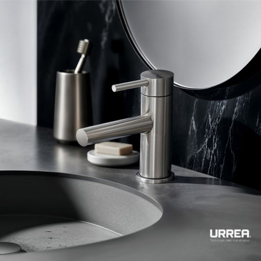 Monomando corto para lavabo INOX® Oro