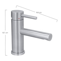 Monomando corto para lavabo INOX® Oro