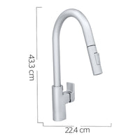 Monomando para cocina de nariz retráctil y 2 funciones JYM